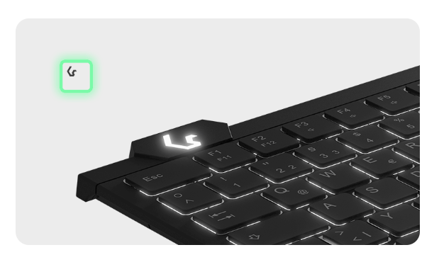 KeySonic Mini-TAS, Touchpad, Backlight, BK, KSK-5210ELU (DE)