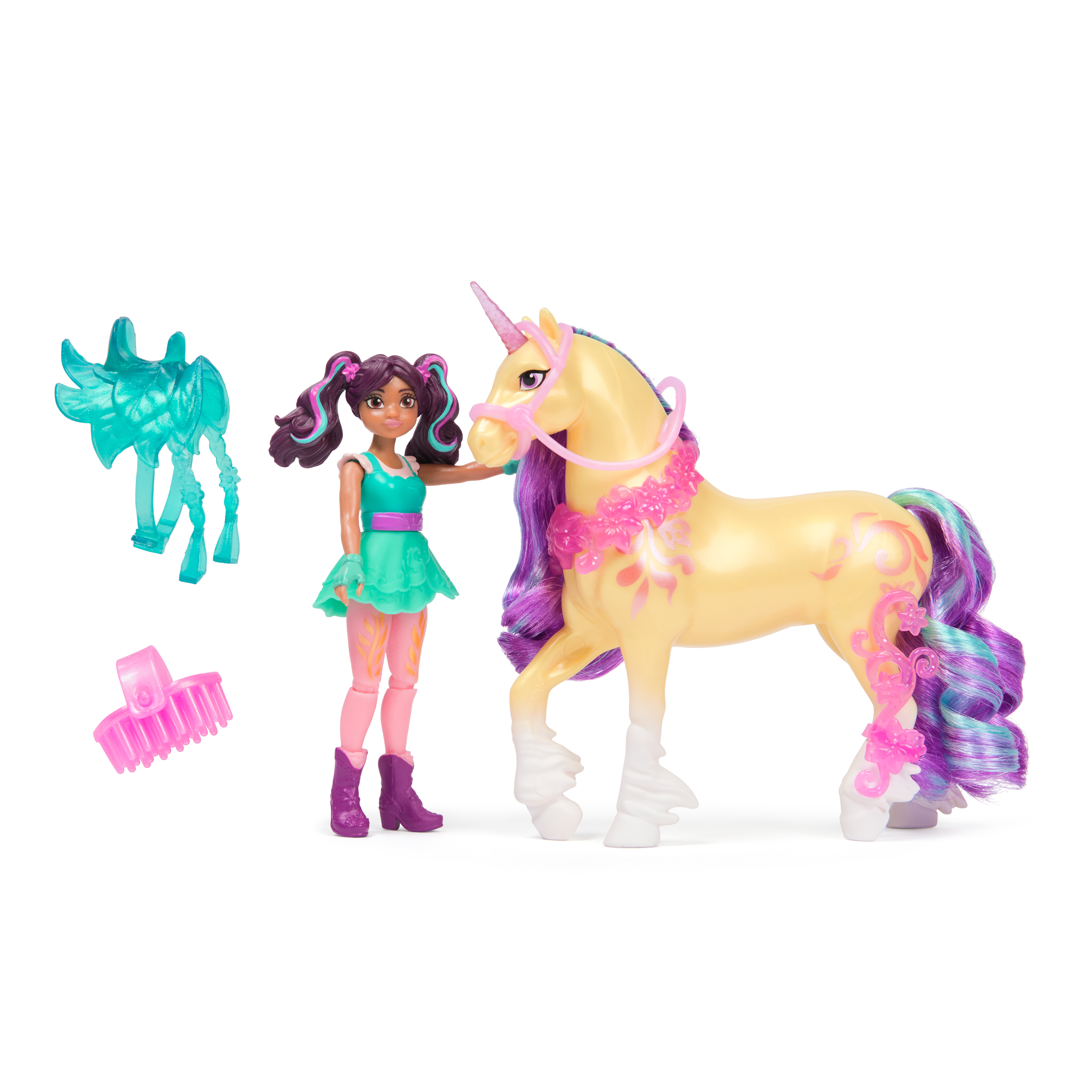 Unicorn Academy - Ava und Einhorn Leaf, Spielfigur