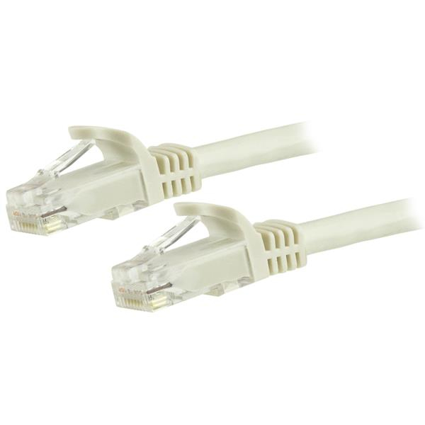 1.5 M CAT6 CABLE - WHITE SNAGLESS - 24 AWG COPPER WIRE