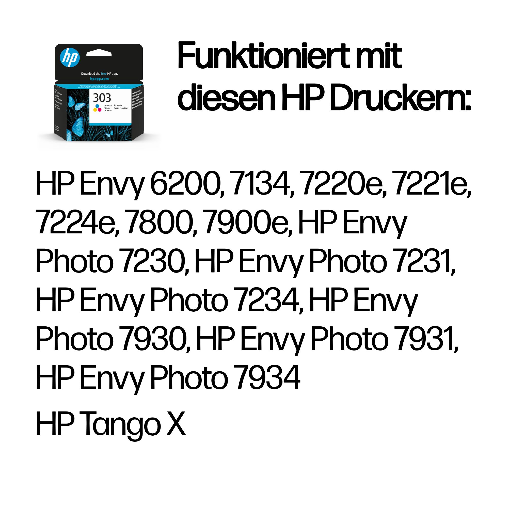 HP 303 Dreifarbig Tintenpatrone 4ml
