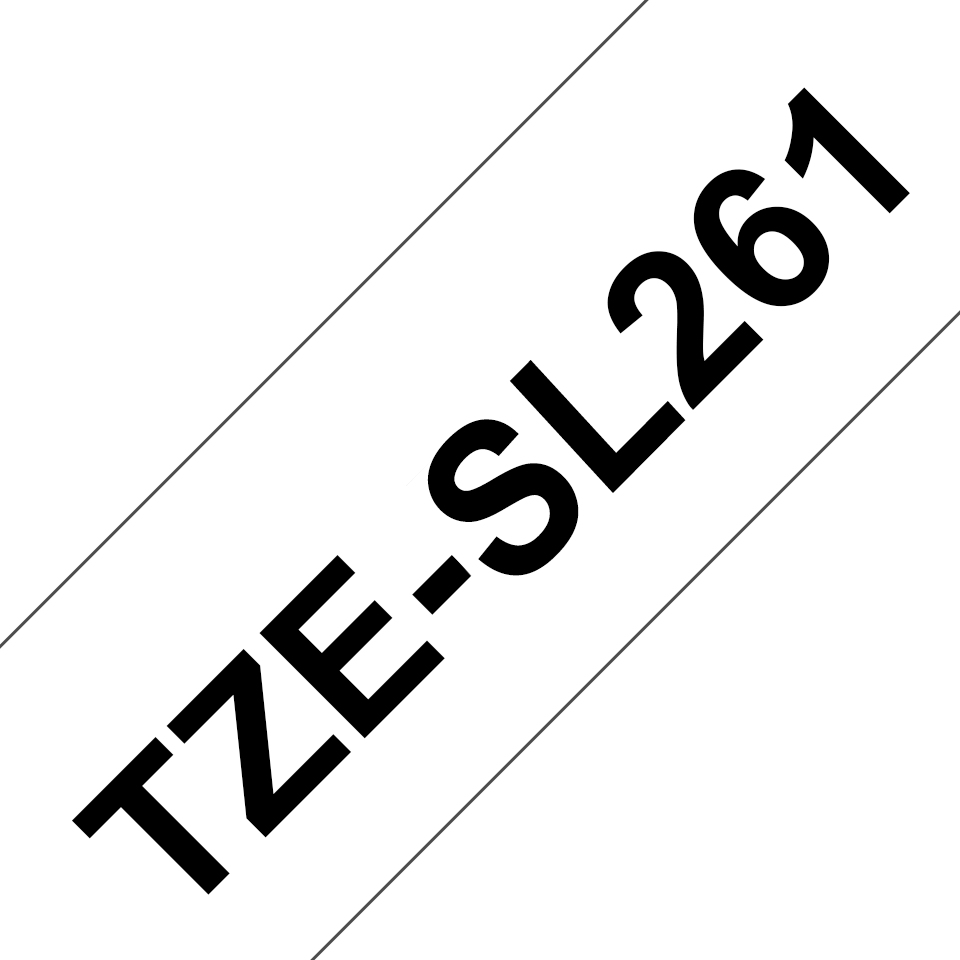 TZE-SL261 SELF LAMINATING TAPE 36MM 8M WHITE/BLACK