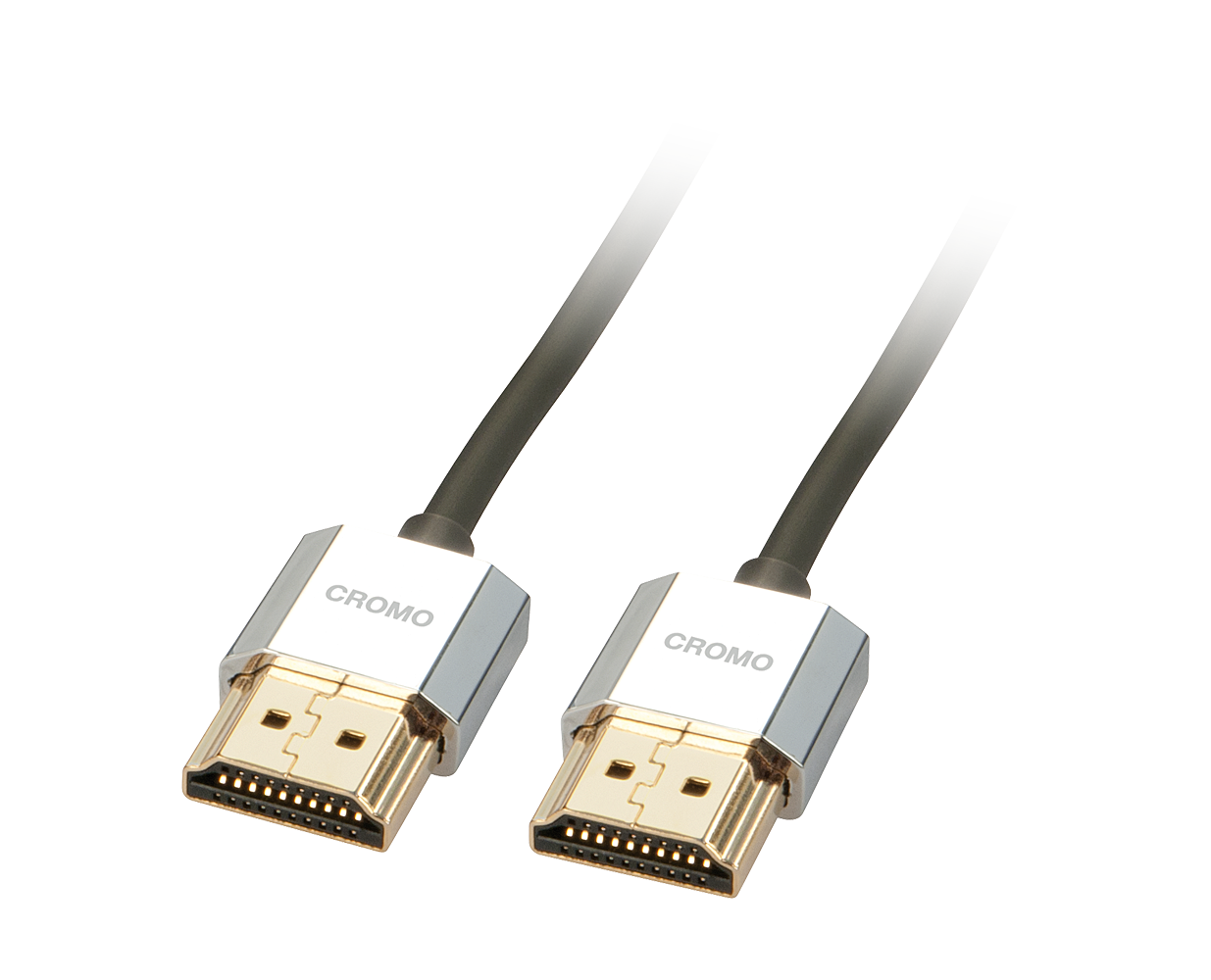LINDY HDMI High Speed Kabel CROMO Slim Ethernet A/A 0.5m