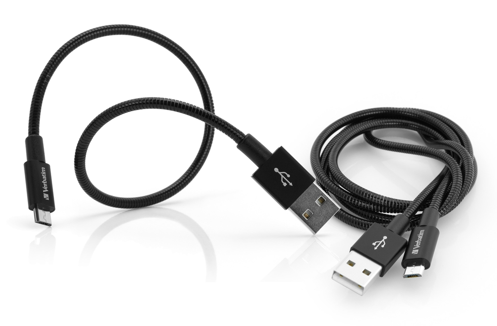 Verbatim Mikro-USB Sync- und Ladekabel 100 cm und 30 cm schwarz(2er Pack)