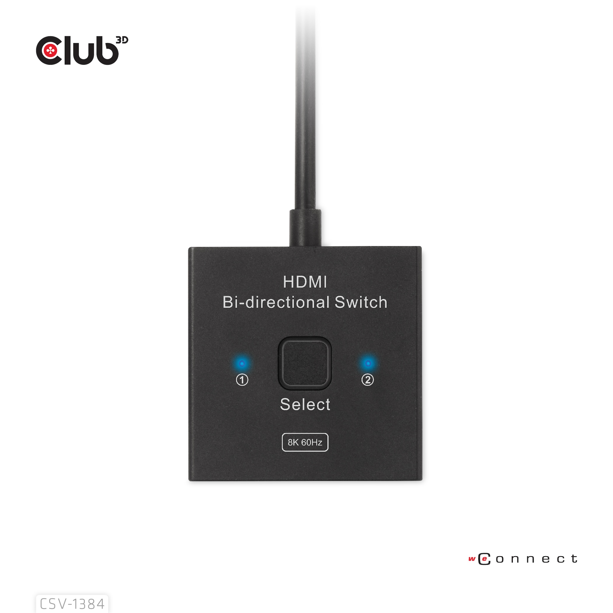Club3D HDMI Switch 2-in-1 bidirektional 8K60Hz/4K120Hz UHD retail