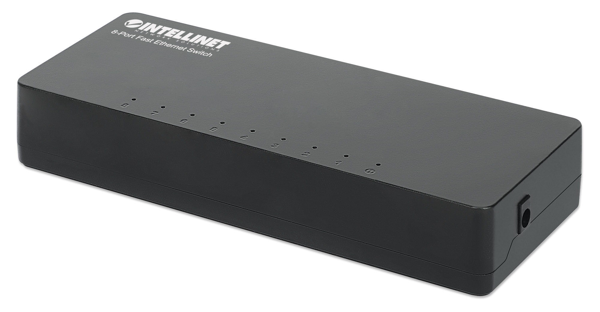 INTELLINET 8-Port Fast Ethernet Switch Desktop-Format Kunststoffgehäuse IEEE 802.3az Energy Efficient Ethernet schwarz