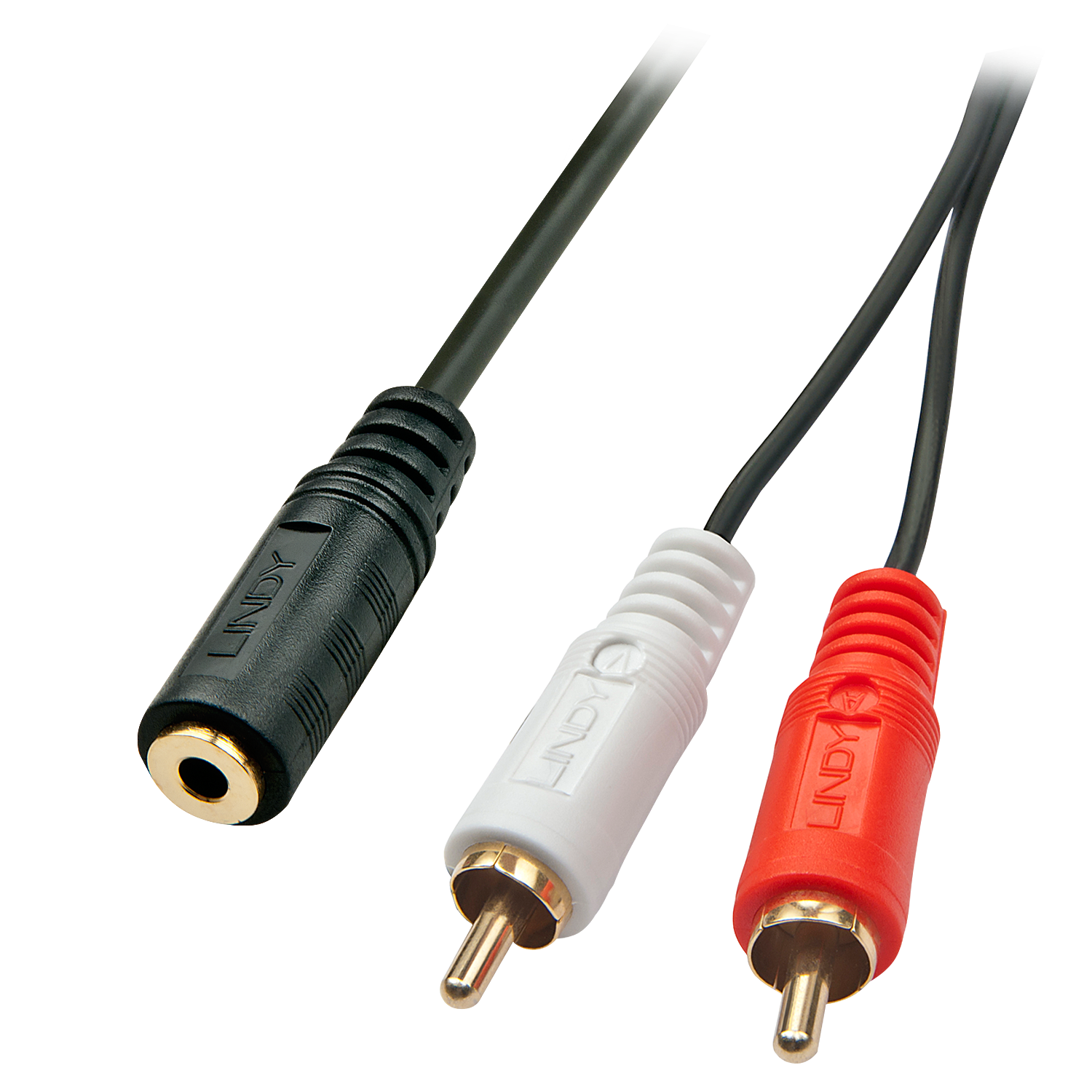 LINDY Audiokabel Stereo 3.5mm/2xRCA F/M 0.25m