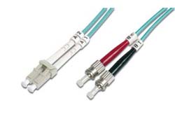 DIGITUS LWL Patchkabel LC -> ST 2.00m Multimode Duplex OM3