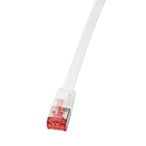 Logilink Flachpatchkabel RJ45 U/FTP Cat6A 7,50m weiß