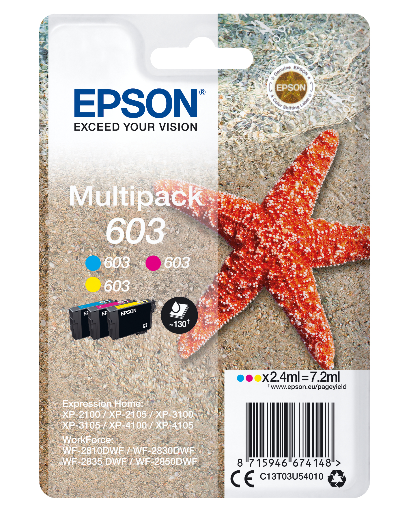 EPSON 1LB Multipack 3-colours 603 Ink w/s