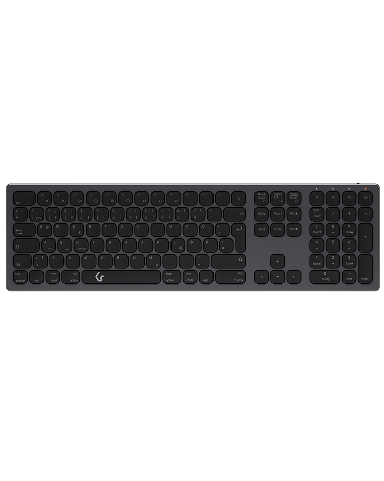 KeySonic Full-Size Aluminium TAS, anthr/BK, KSK-8023BTRF(DE)