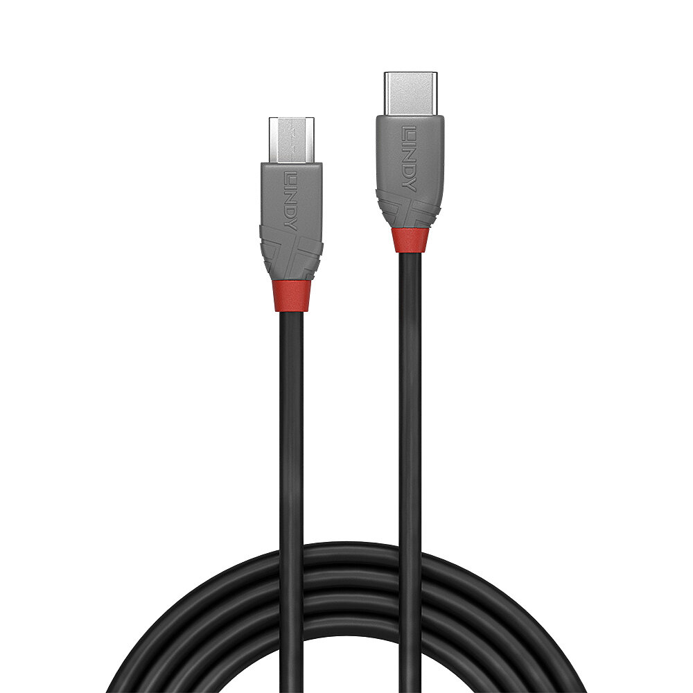 LINDY USB 2.0 Kabel Typ C/Micro-B Anthra Line M/M 0.5m