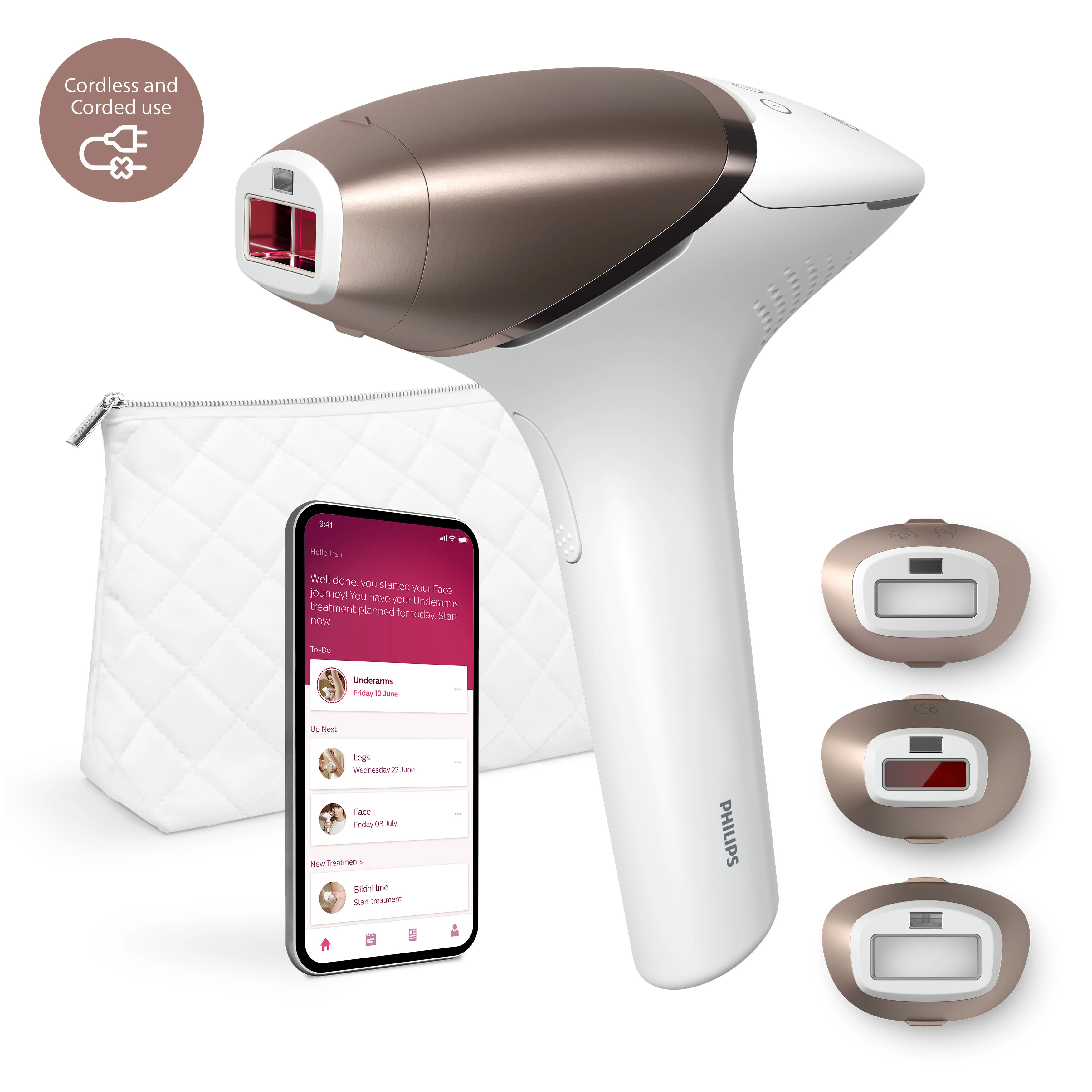 Philips Lumea IPL 9000 Series Haarentfernungsgerät mit SenseIQ Technologie