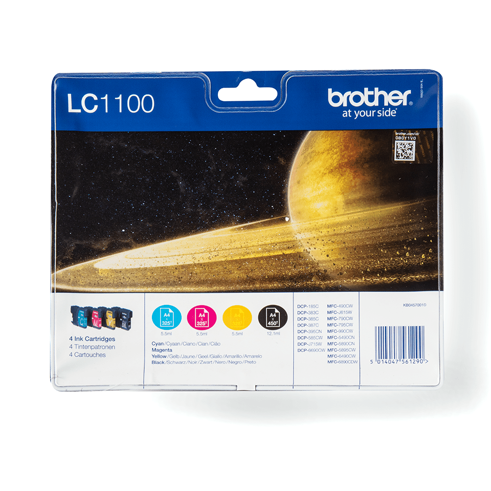 brother LC-1100BK/C/M/Y schwarz, cyan, magenta, gelb Druckerpatrone, 4er-Set