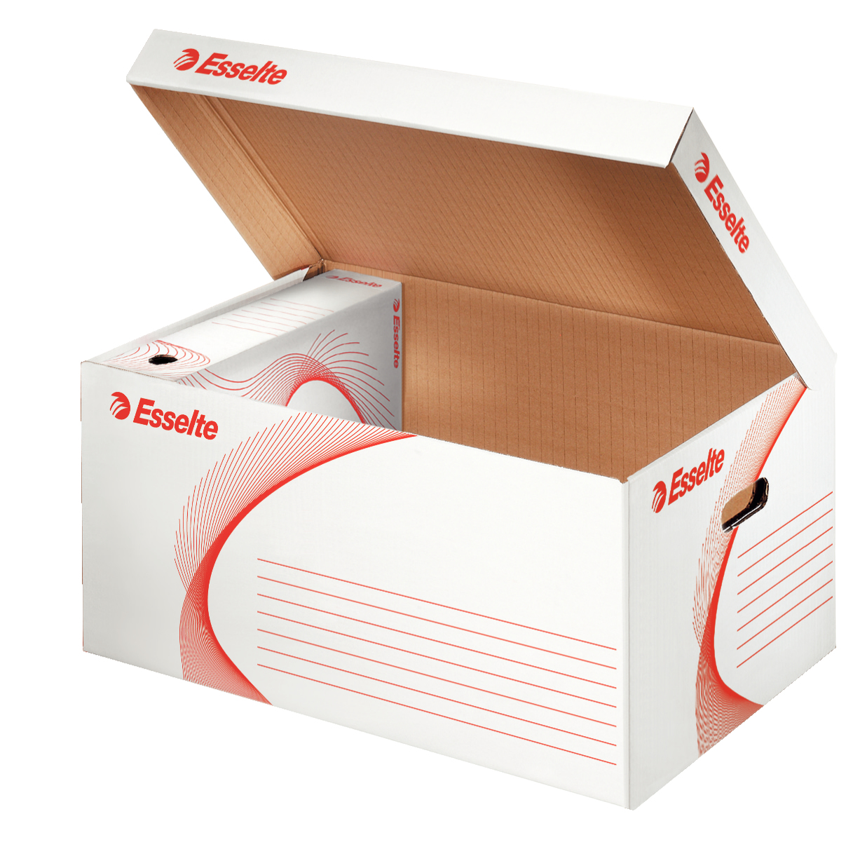Esselte Archivcontainer weiß 56,0 x 38,0 x 26,5 cm, 10 St.