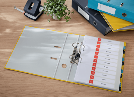 LEITZ Cosy Soft-Touch Ordner warmes gelb Karton 8,0 cm DIN A4, 1 St.