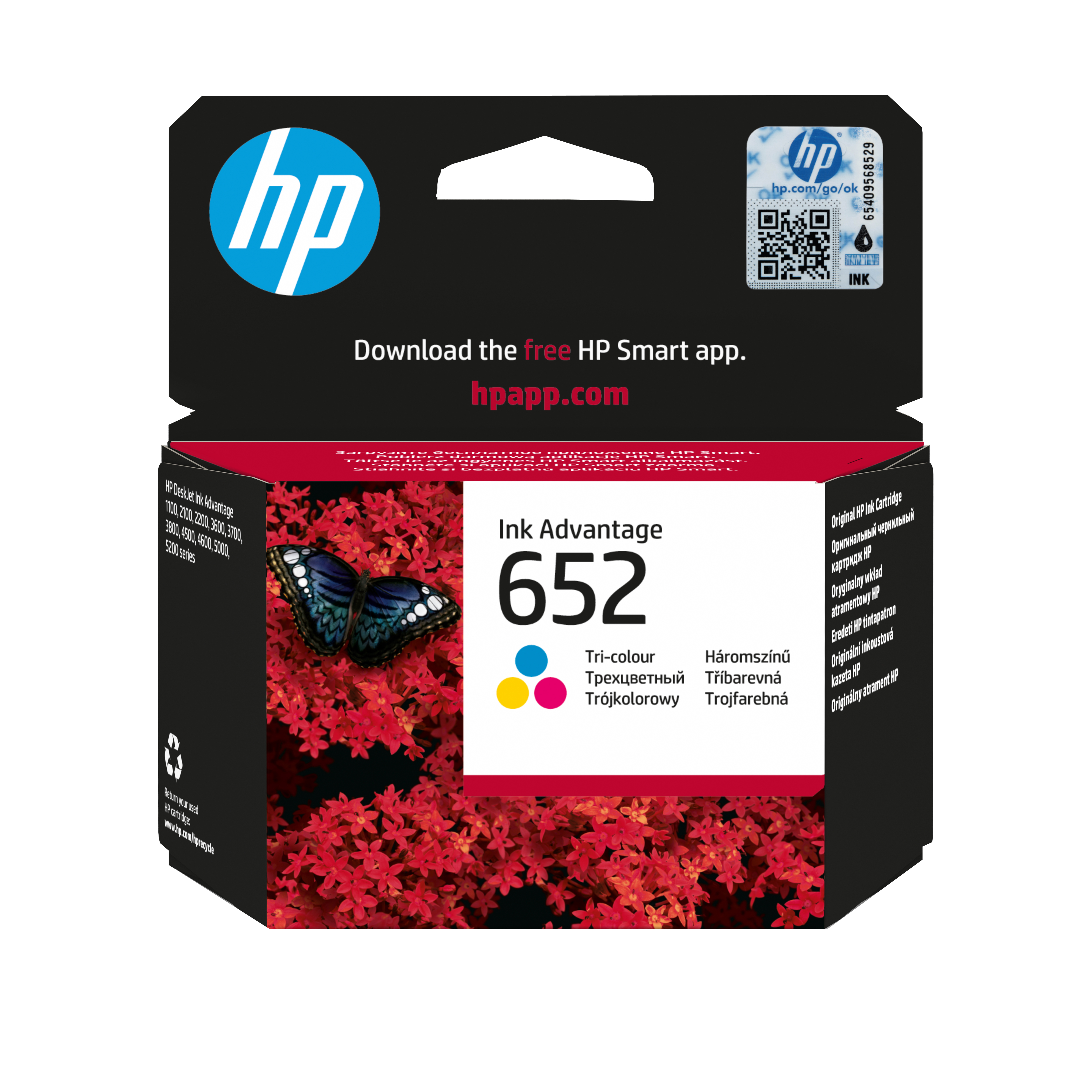 HP 652 Dreifarbig Tintenpatrone