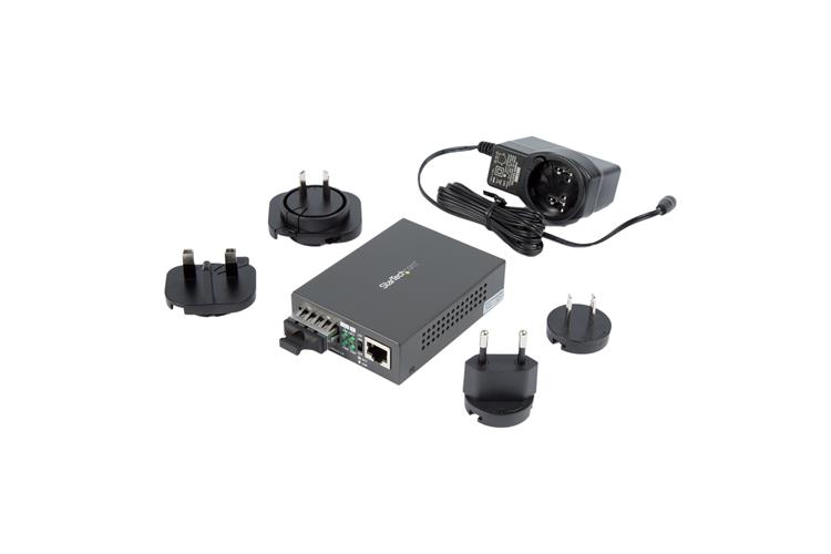 STARTECH.COM LWL Medienkonverter - 1000Base-SX - Multi Mode - 550m - SC Glasfaser auf Ethernet Konverter - LWL zu Kupfer Konverter