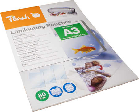 Peach Laminierfolien A3 80mic glänzend PPR080-01 25PK