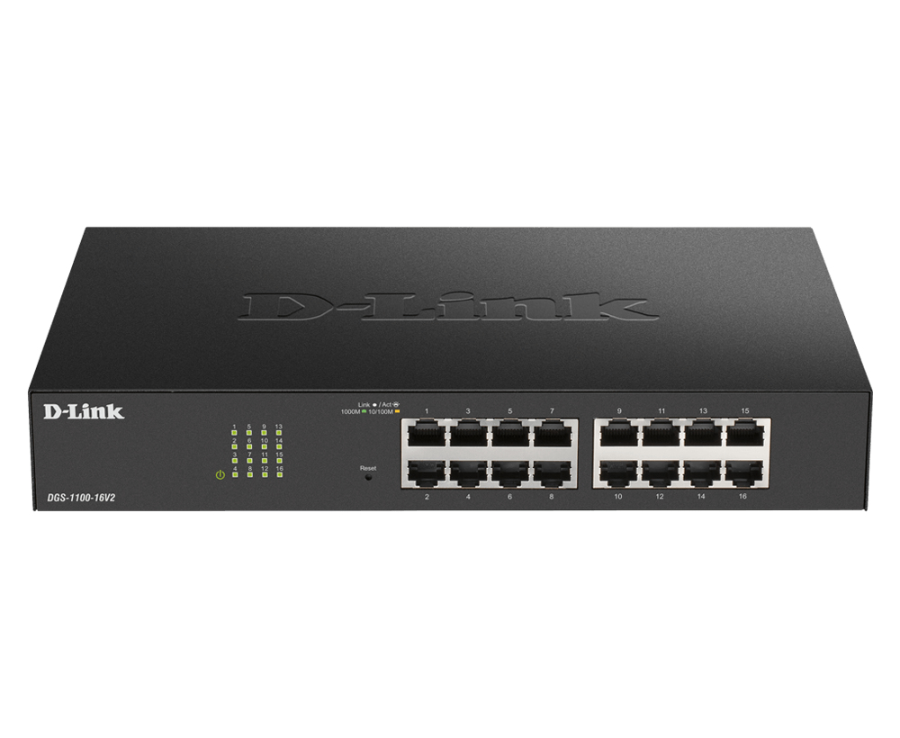D-LINK DGS-1100-24PV2/E 24-Port Layer2 PoE Gigabit Smart Switch 24x 10/100/1000Mbit/s 12x PoE 100W Kapazität lüfterlos