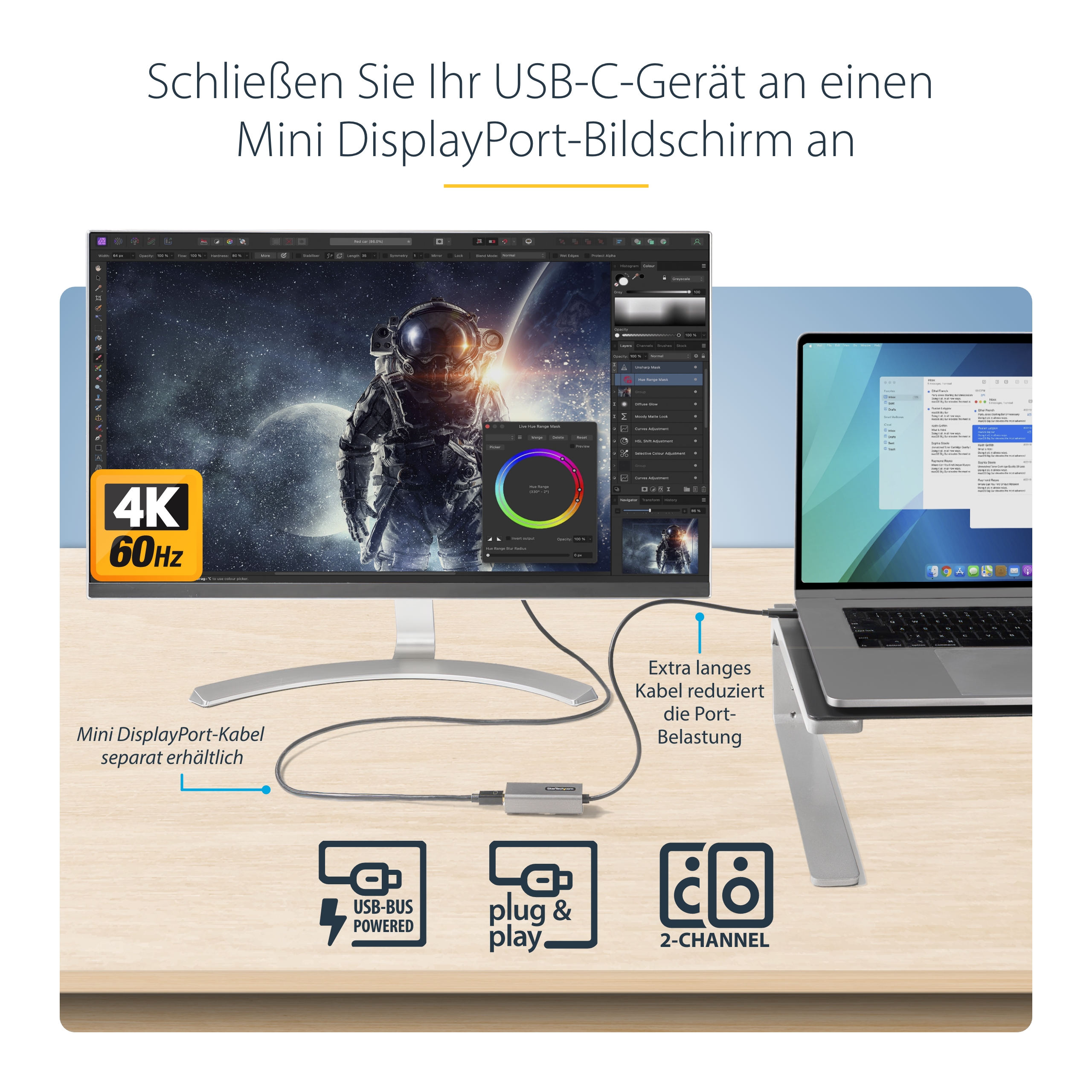 USB C TO MDP ADAPTER 12IN CABLE .