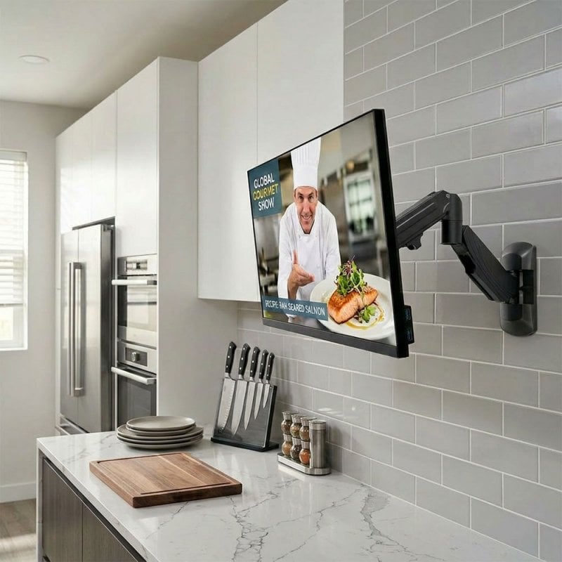 Display-Wandhalterung mit Gasdruckfeder, Monitorhalterung