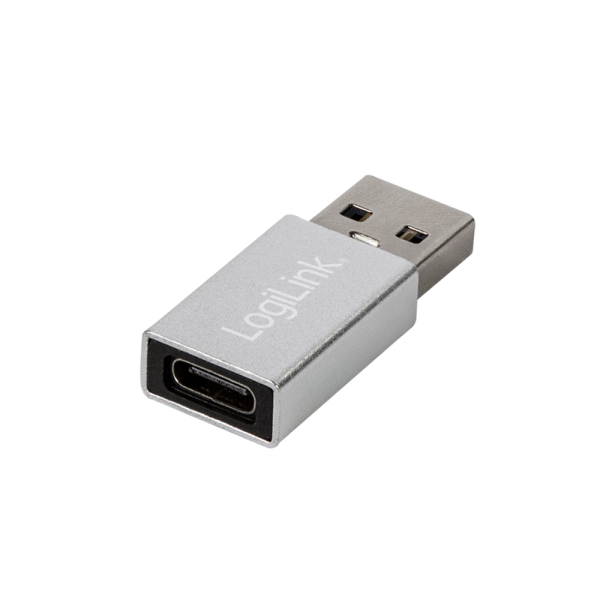 Logilink Adapter USB 3.2 Gen1 Type-C,USB-A/M zu USB-C/F,silb