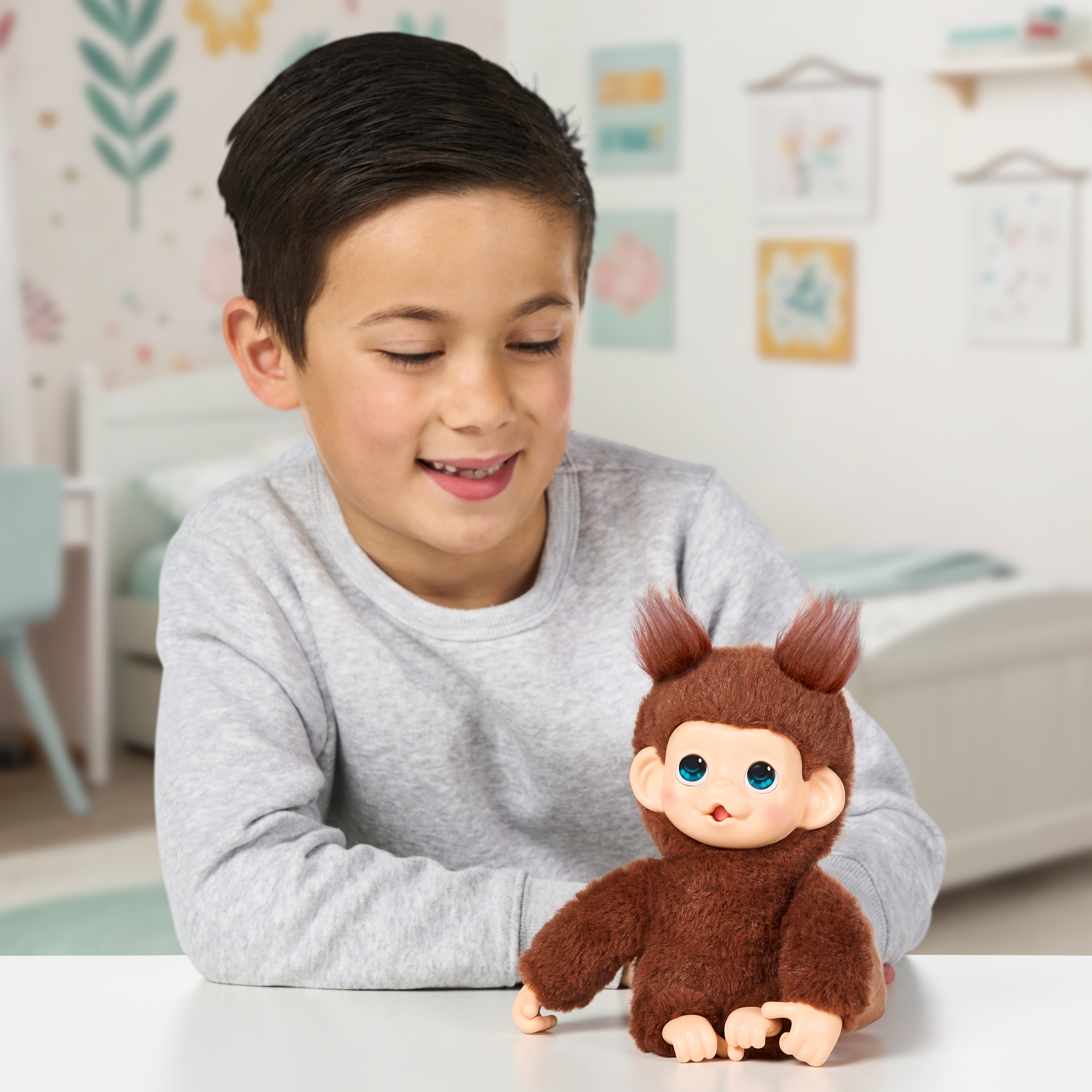 Little Live Pets - My Baby Monkey Minis Brown Cherri, Kuscheltier