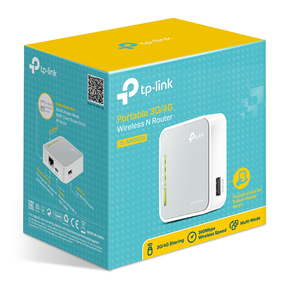 TL-MR3020 V3.0 150MBPS PORTABLE 3G/4G WIRELESS N ROUTER