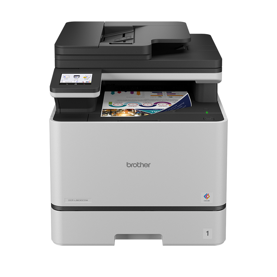 brother DCP-L8630CDW 3 in 1 Farblaser-Multifunktionsdrucker grau