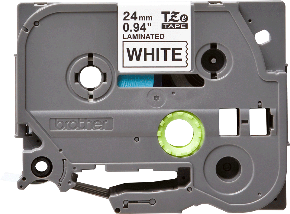 TZE-251 LAMINATED TAPE 24MM 8M BLACK ON WHITE