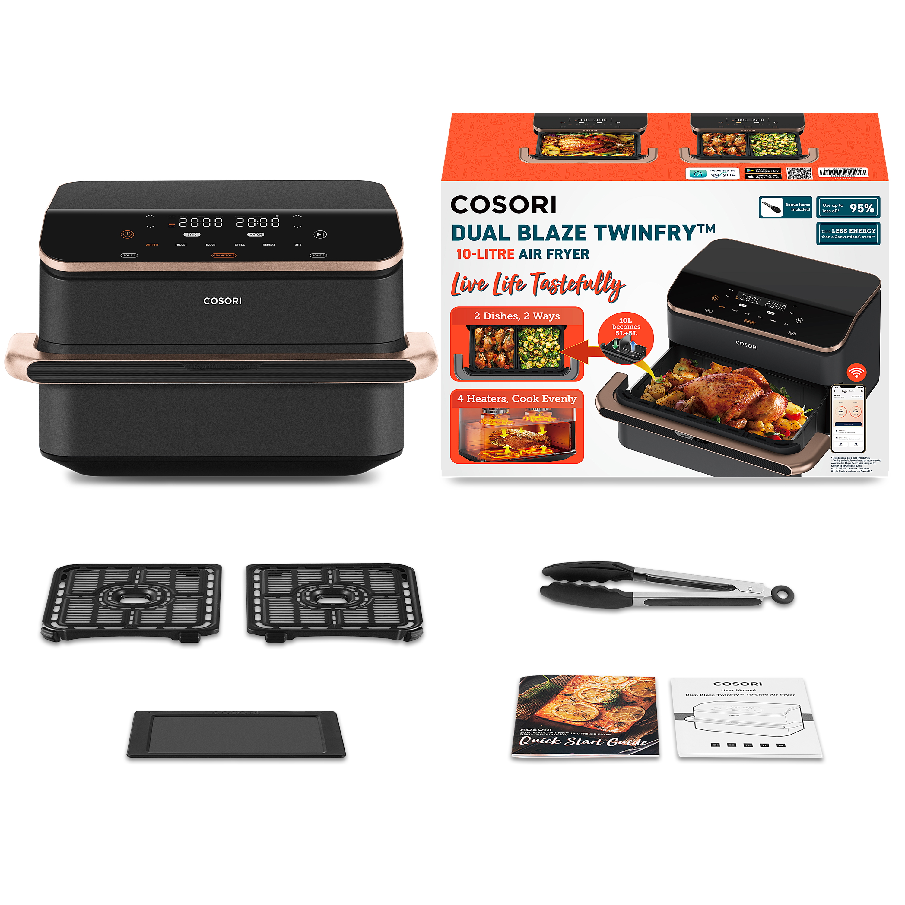 Cosori Dual Blaze TwinFry Heißluftfritteuse