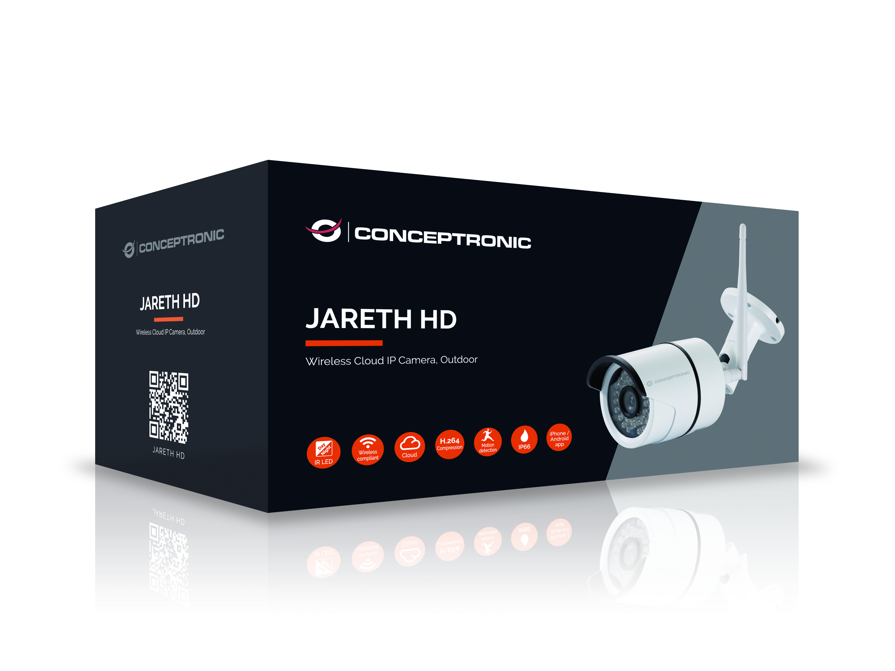 CONCEPTRONIC IPCam Wireless Cloud/Outd.IP66 1280x720 weiß
