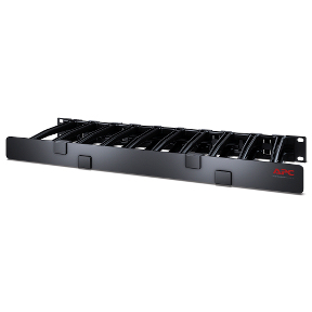 APC Horizontal Cable Manager Single-Sided with Cover Rack cable management panel with cover Black 1U TAA Compliant