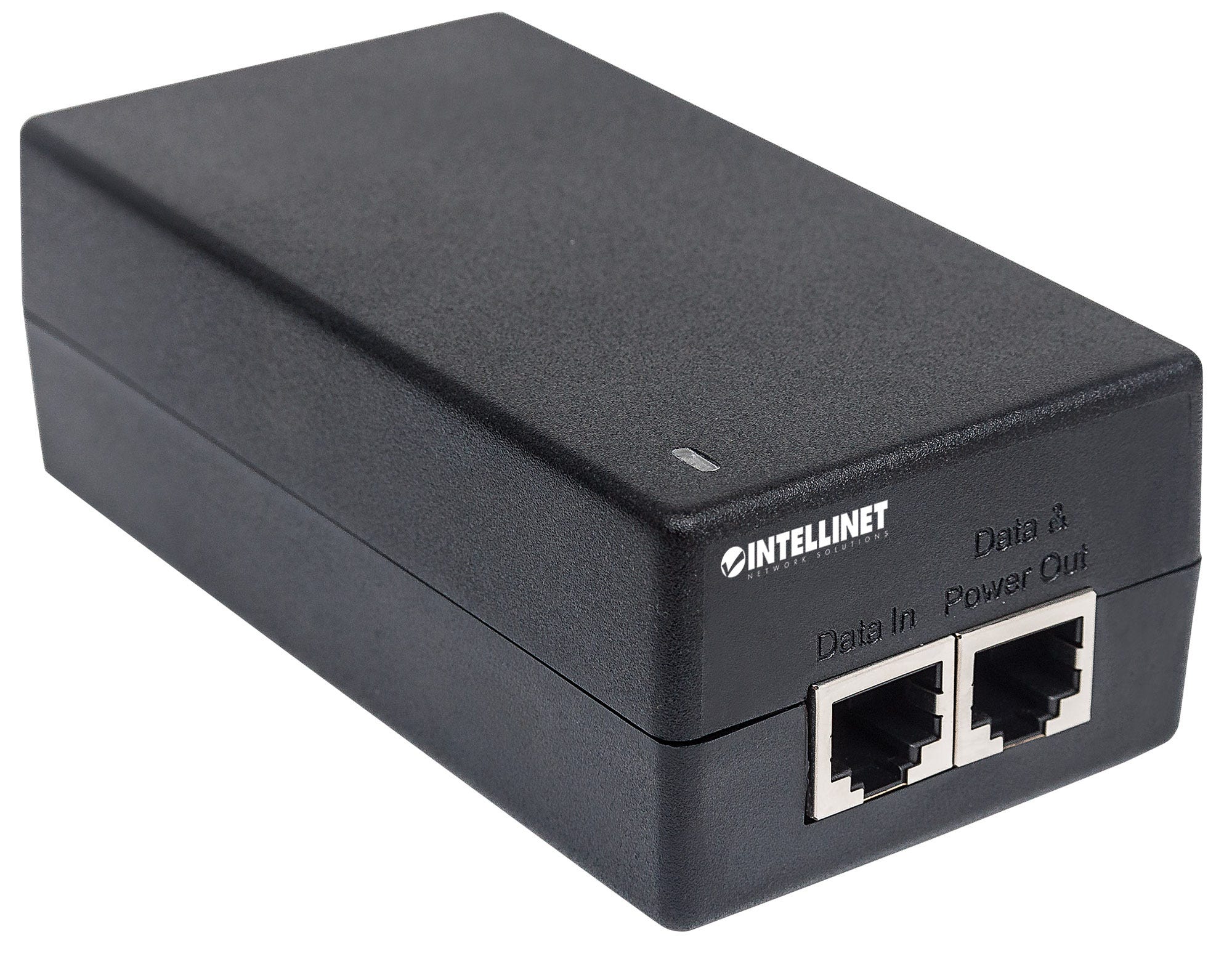 INTELLINET Gigabit Ultra PoE+ Injektor 1 x 60 Watt-Port IEEE 802.3at/af-konform Kunststoffgehaeuse