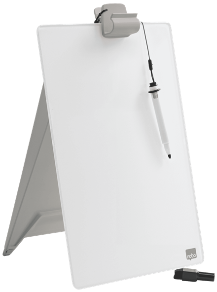 nobo Schreibtisch-Whiteboard Notiz 21,6 x 29,7 cm brillant weiß Glas