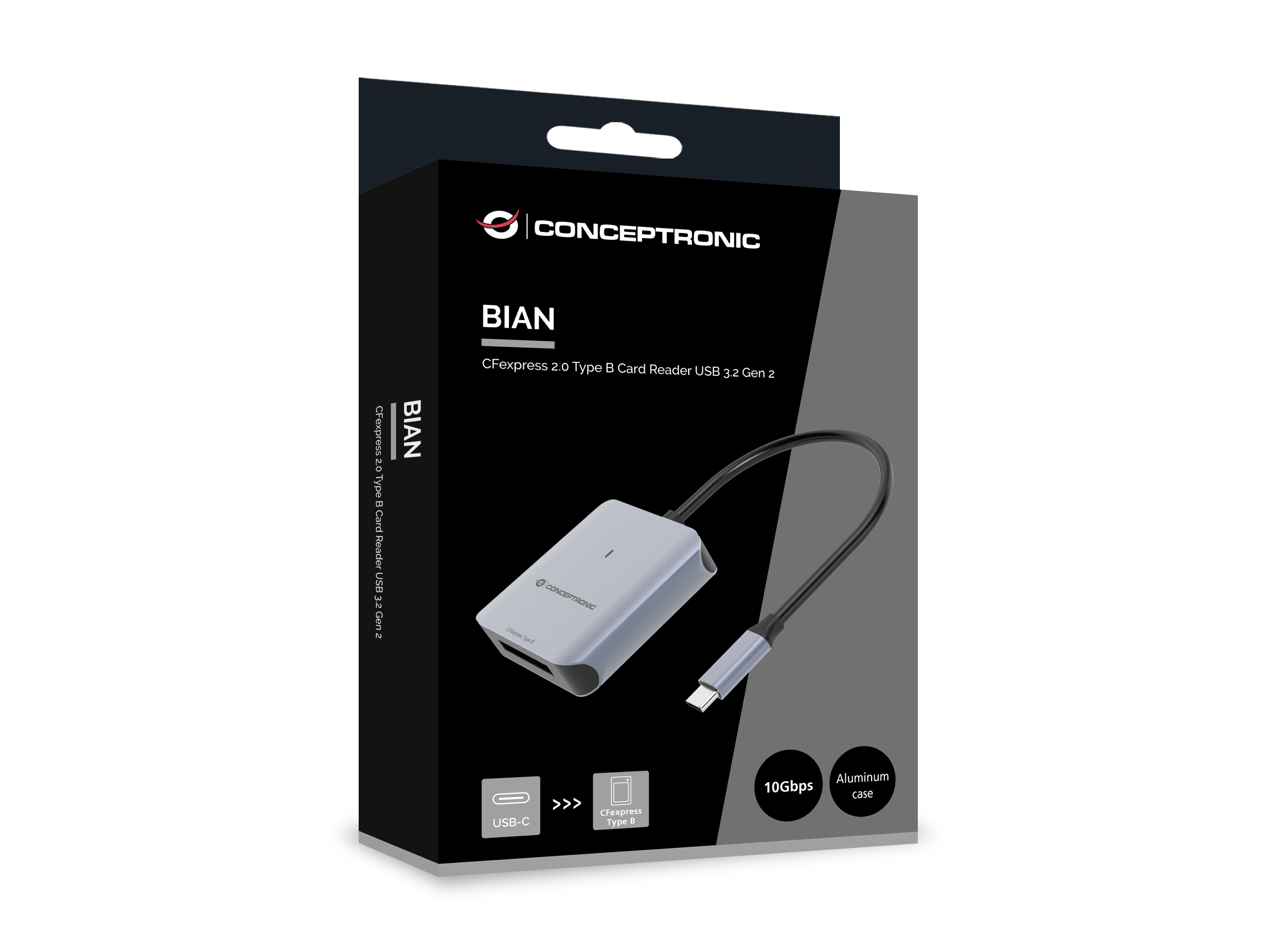 CONCEPTRONIC Kartenleser USB-C3.2->CFEXPRESS2.0 TypB schwarz