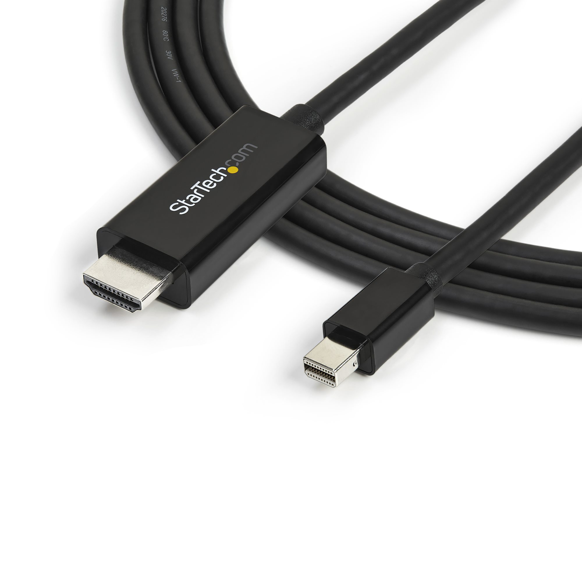 STARTECH.COM Mini DisplayPort auf HDMI Adapterkabel - Mini DP zu HDMI Adapter Kabel - 3m - Ultra HD 4K 30Hz - Schwarz