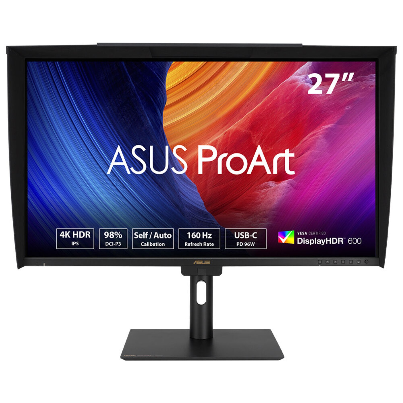ASUS ProArt Display PA27UCGE 68,58cm 27Zoll IPS WLED UHD 16:9 160Hz 600cd/m2 1ms 2xHDMI DP USB-C DP 2xUSB-A 3.2 G1 USB-C 3.2 G1