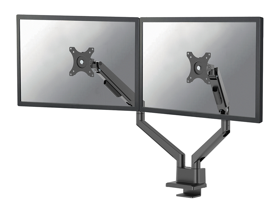 NEOMOUNTS Next Slim Desk Mount double display topfix clamp/grommet black