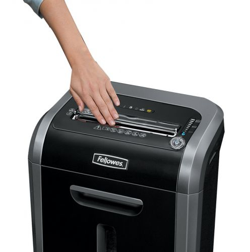 Fellowes Powershred 79Ci Aktenvernichter mit Partikelschnitt P-4, 4 x 38 mm, bis 16 Blatt, schwarz