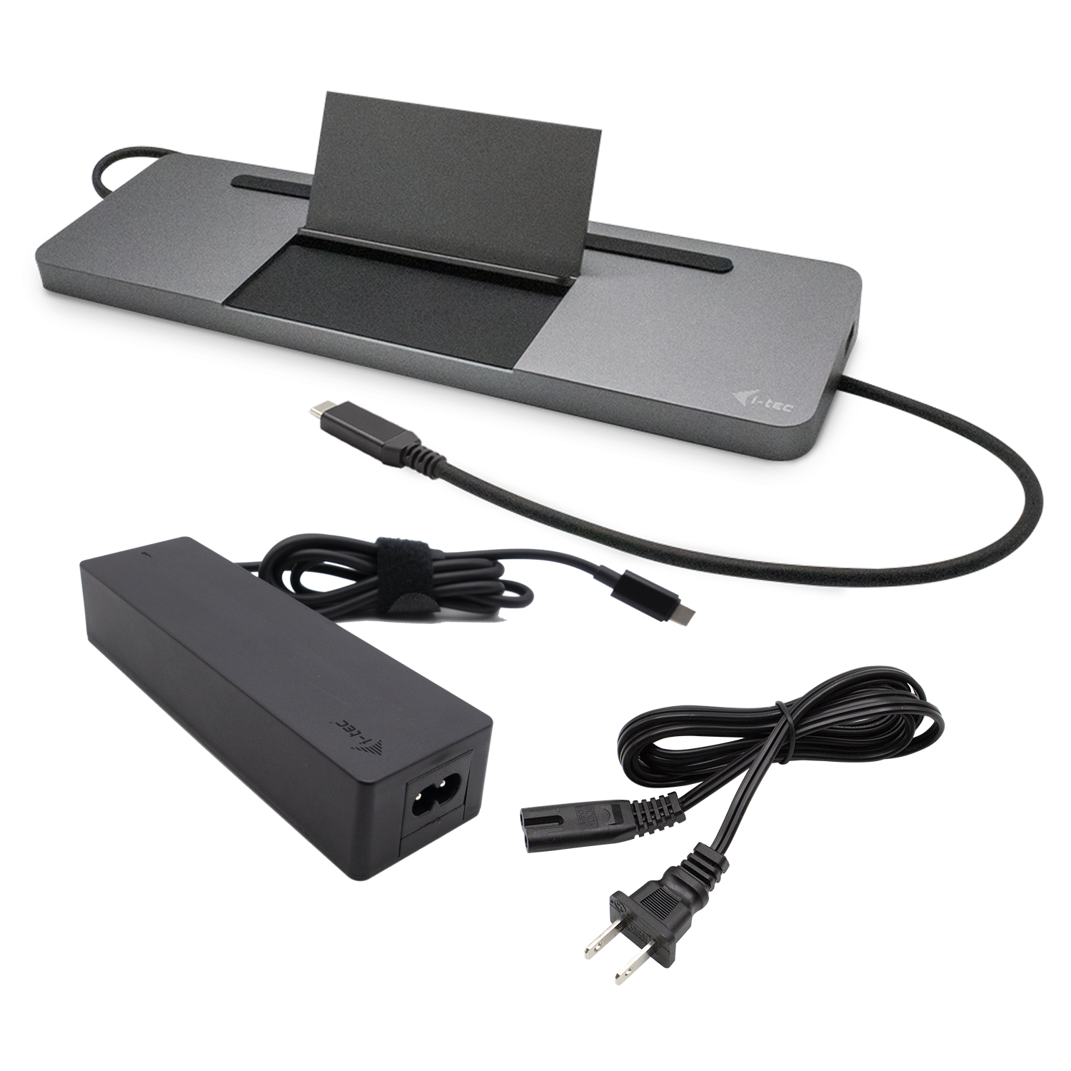 I-TEC USB-C Metal 4K 3xDisplay DS 1xHDMI1xVGA1xDP 1xSD+1xmicroSD CR 1xGLAN 1x3.5mmAudio 2xUSB 3.0 2xUSB 2.0 1xUSB-C PD+ Netztei 100W