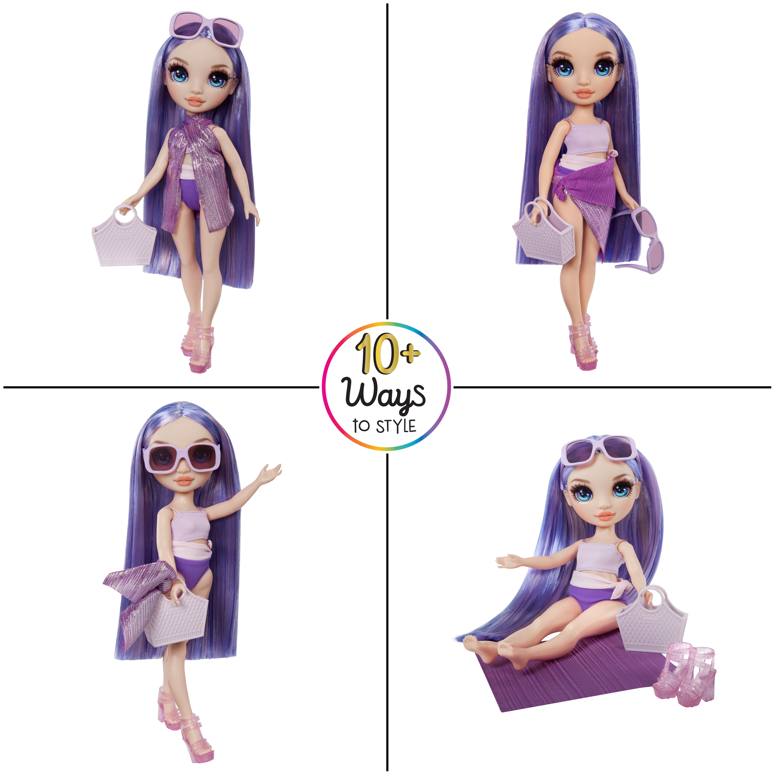 Rainbow High Swim & Style - Violet (Purple), Puppe
