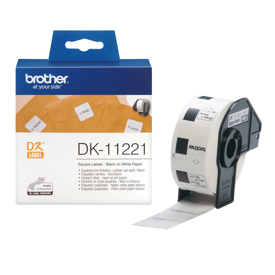 DK QUADR. SINGLE ROLLS WHITE 1000PCS/RL