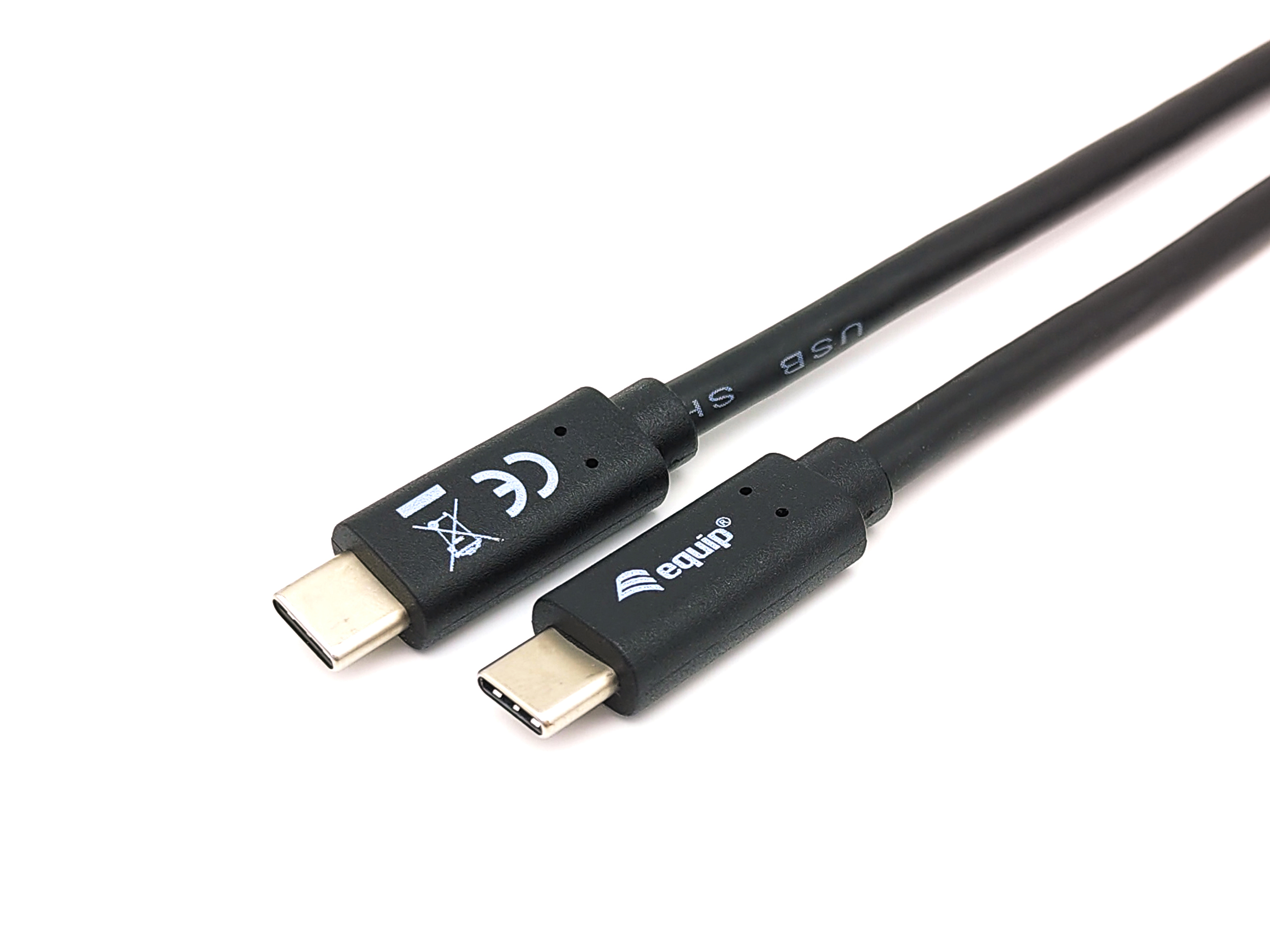 Equip Kabel USB-C3.2->C Gen1 PD60W St/St 2.00m schwarz