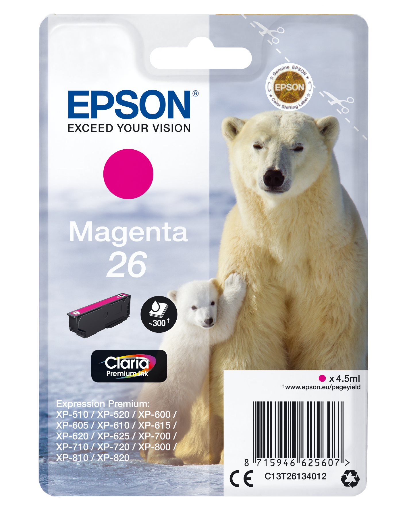 EPSON 26 / T2613 (Eisbär) magenta Druckerpatrone