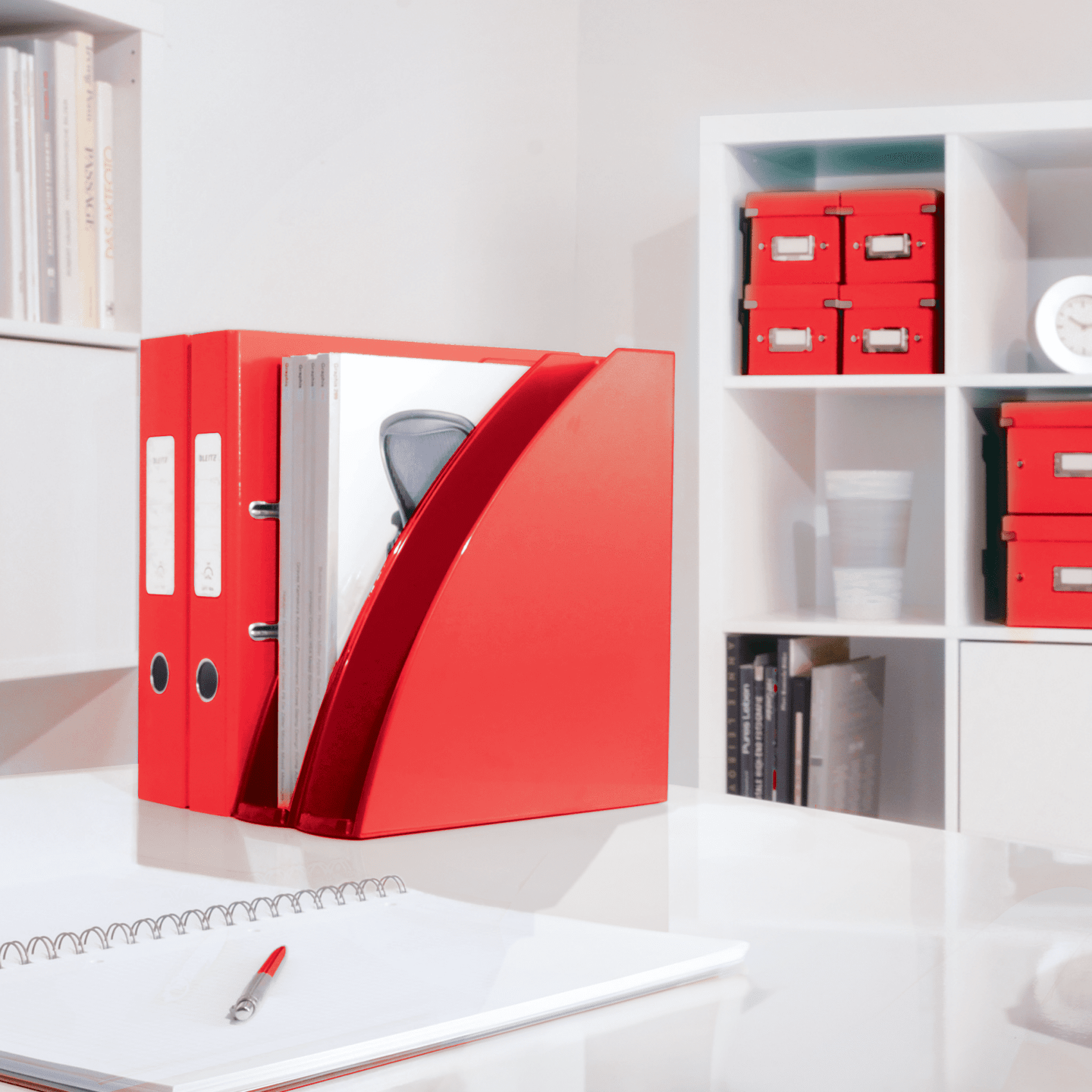 LEITZ Stehsammler WOW 52771026 rot Kunststoff, DIN A4, 1 St.