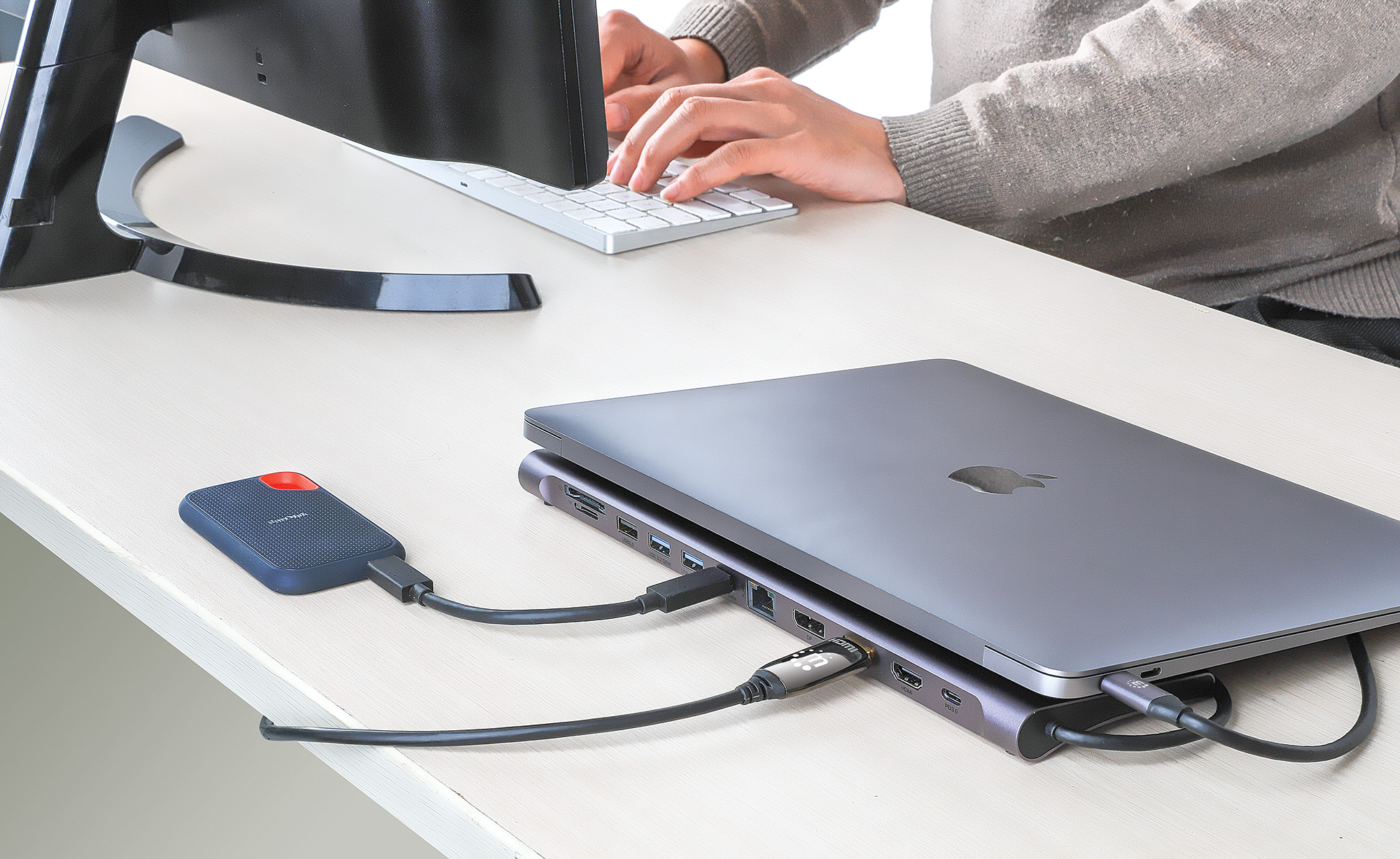 MANHATTAN Dockingstation 12-in-1 4K 1xHDMI 2xDP 3xUSB-A