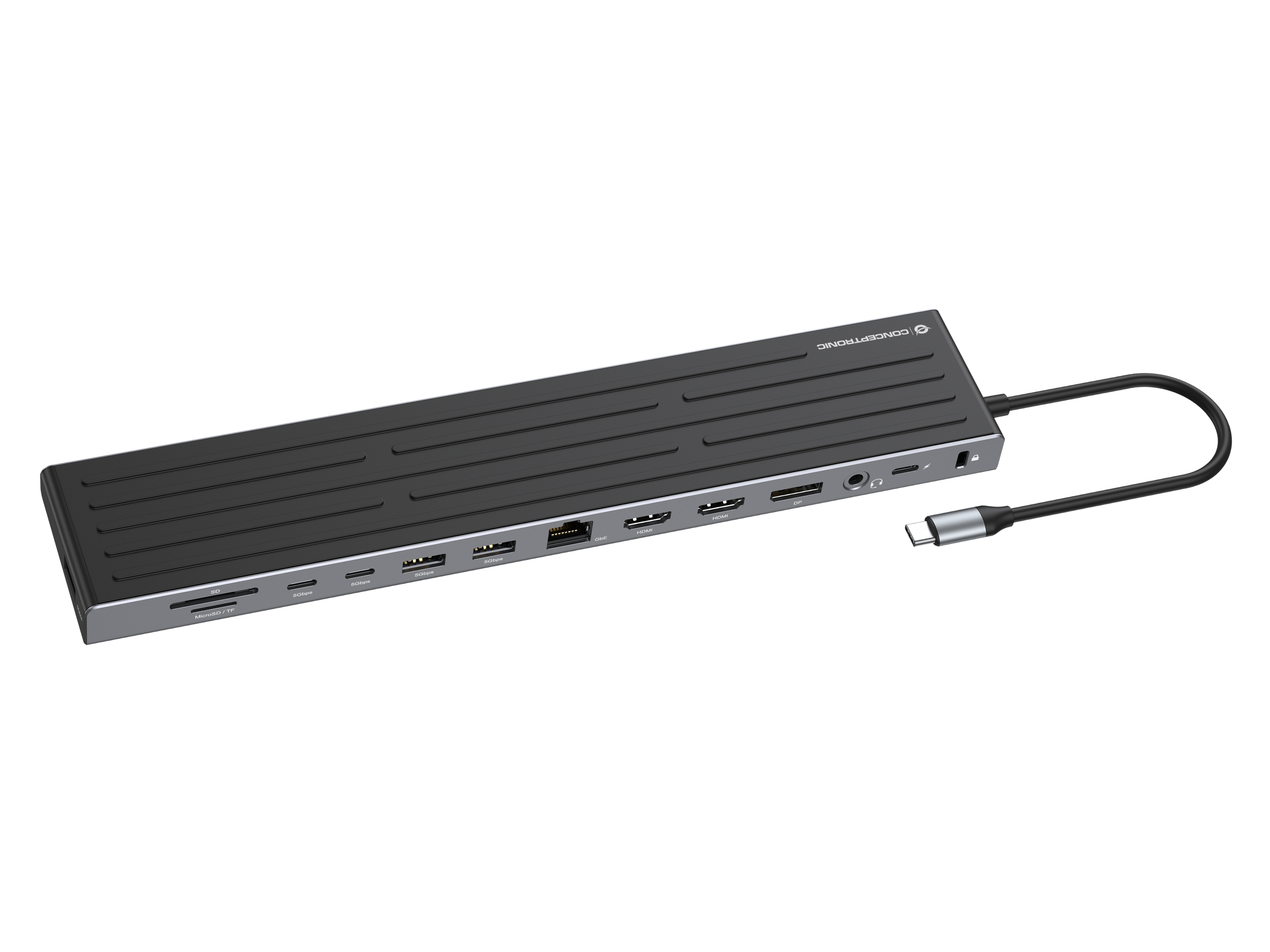 CONCEPTRONIC 14-1 Dock USB-C->2xHDMI/DP/2xUSB-C/+ 18cm sw