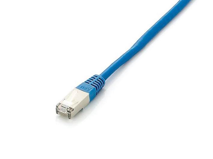 Equip Patchkabel Cat6A Plat.S/FTP 2xRJ45 1.00m blau LSZH Polybeutel