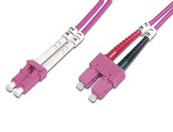 DIGITUS LWL Patchkabel LC -> SC 1.00m Multimode Duplex OM4